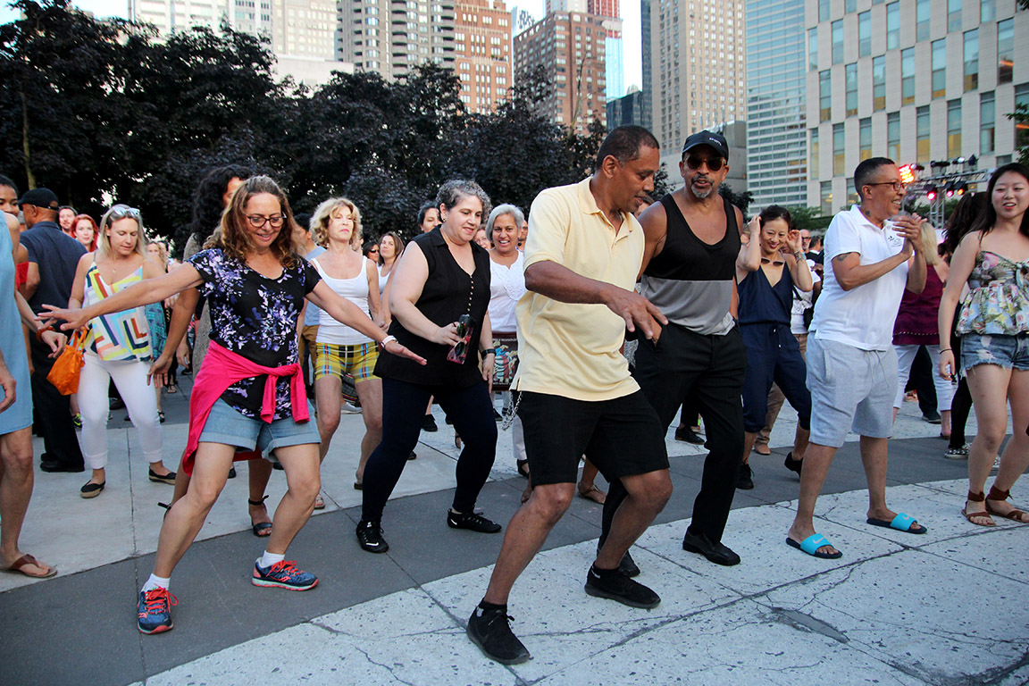Dance lesson, Lincoln Center, NYC