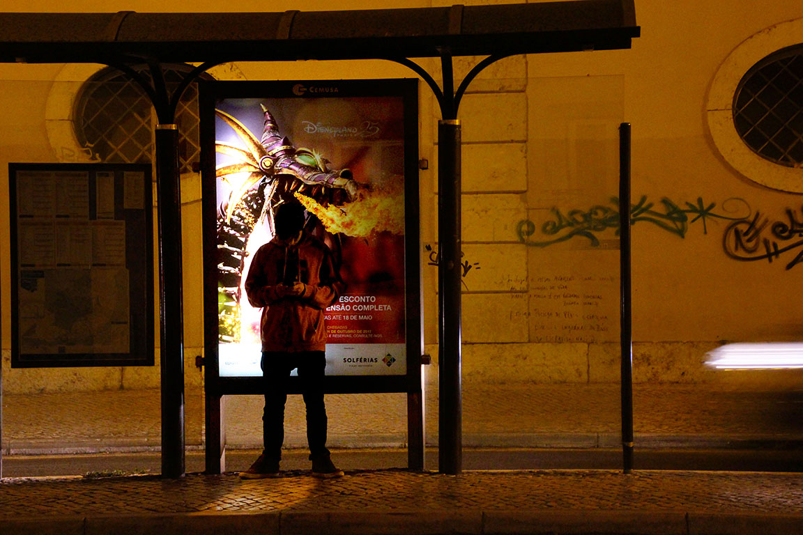 Tram stop, Lisbon